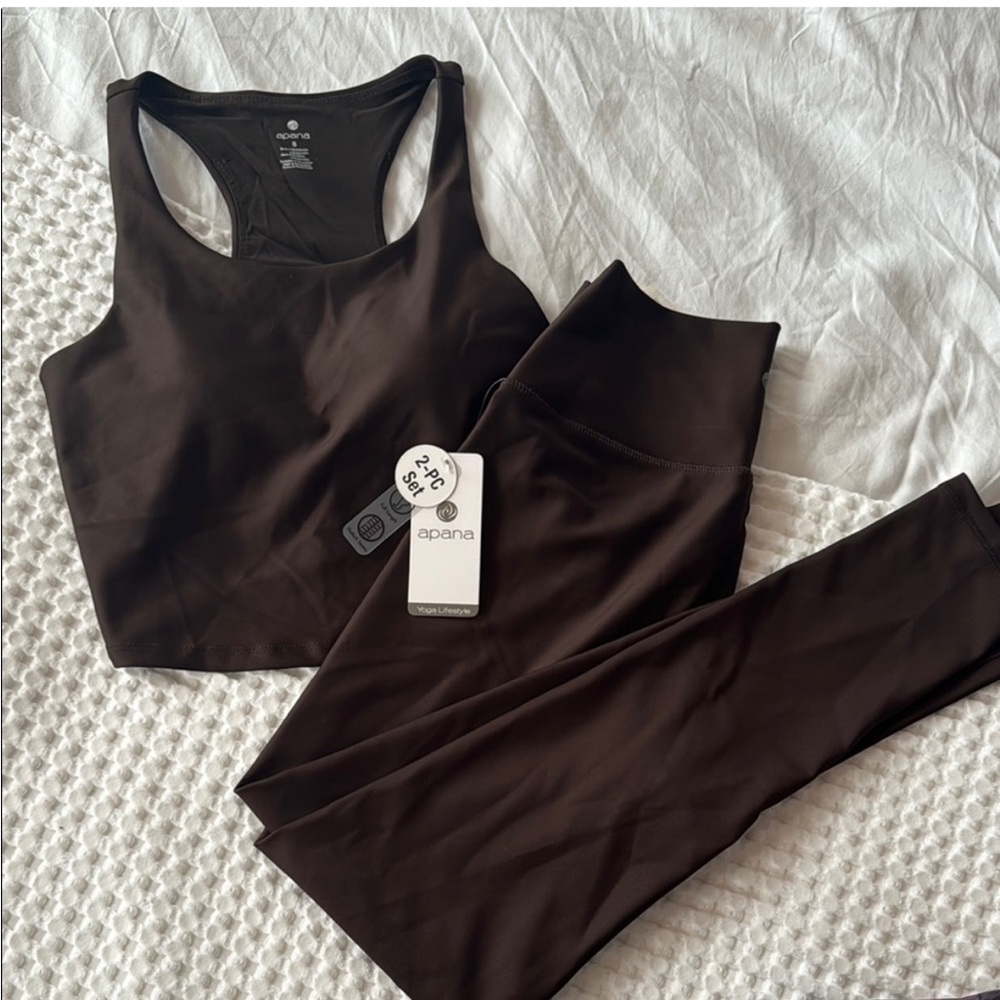 Apana Dark Brown Workout Ensemble